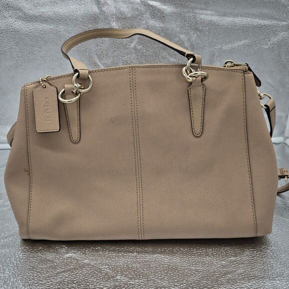 Coach Small Christie Carryall Crossgrain Leather F57520 Beechwood Tan